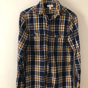 Blue and Yellow Flannel Shirt